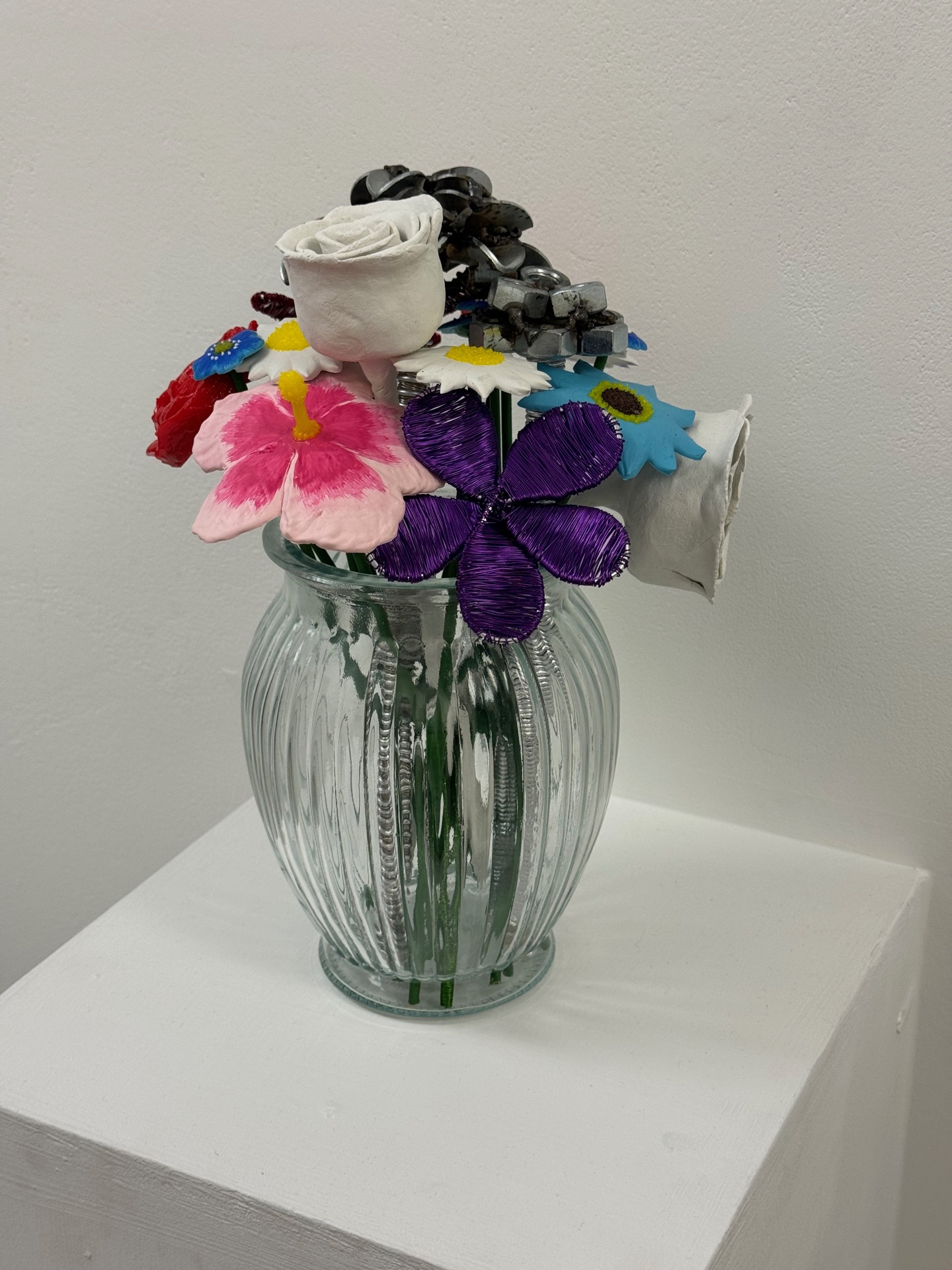 Mixed media bouquet sculpture